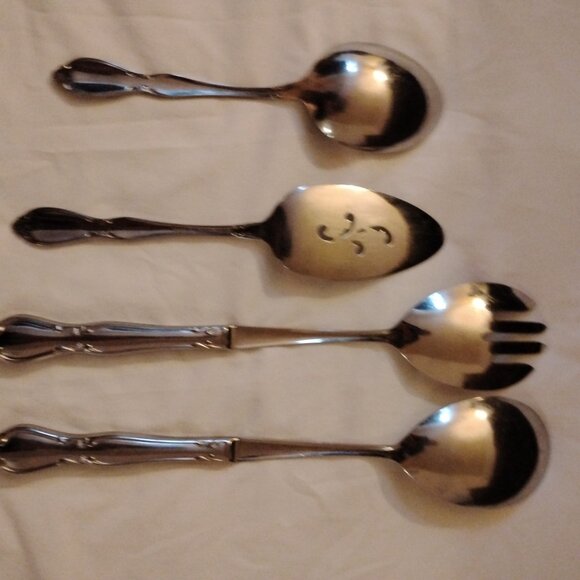 Four piece serving set  Stainless Oneida Community/ Imperial Usa - Picture 2 of 6